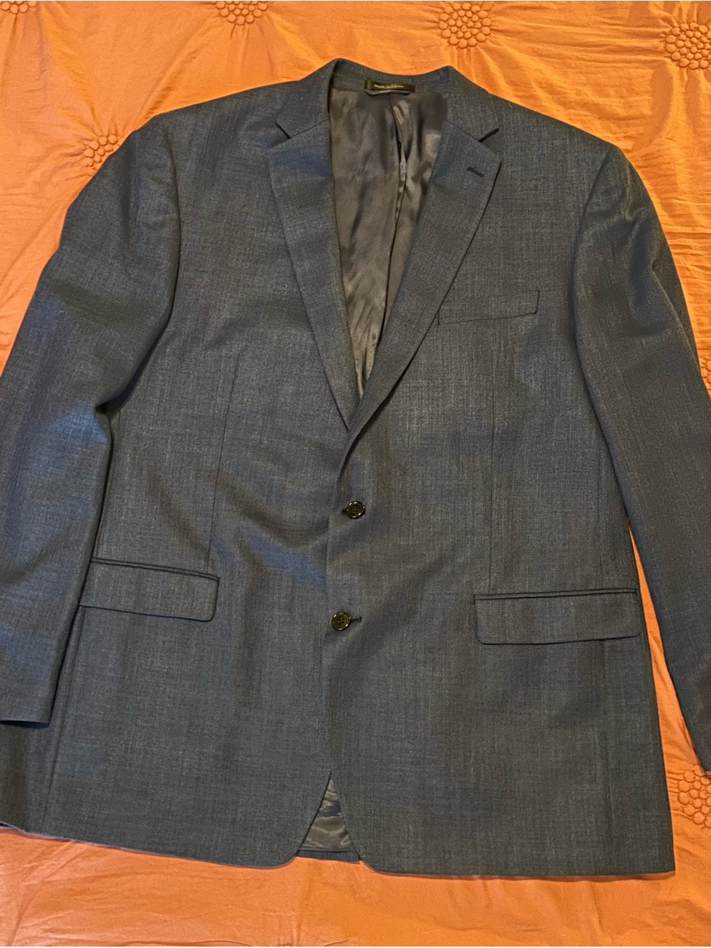 Lauren Ralph Lauren Men's Linen Blend Classic Navy Blue Blazer Size 48XL